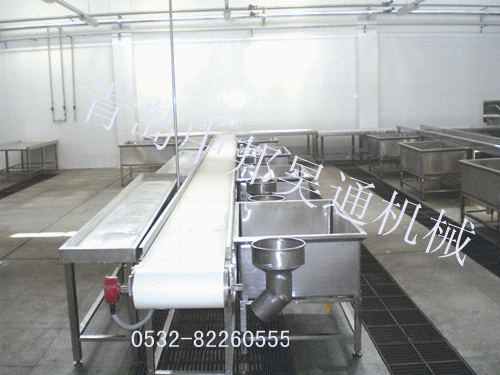 各種異型不銹鋼工作臺、清洗池、滑槽、輸送帶