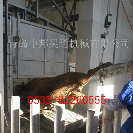 氣動翻板箱-接牛欄